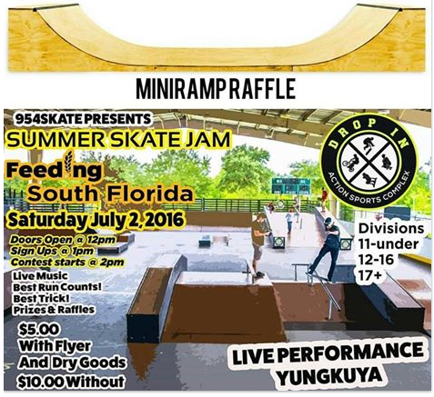 skateboard charity event, feed south florida event, feed homeless people, good things people do in sfl