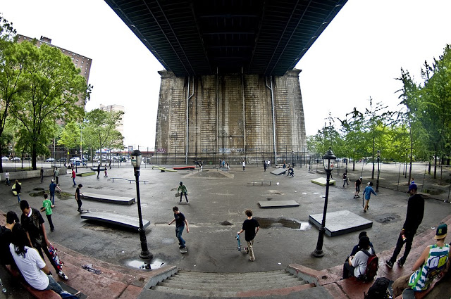 LES Skatepark Photo under the Bridge in NYC